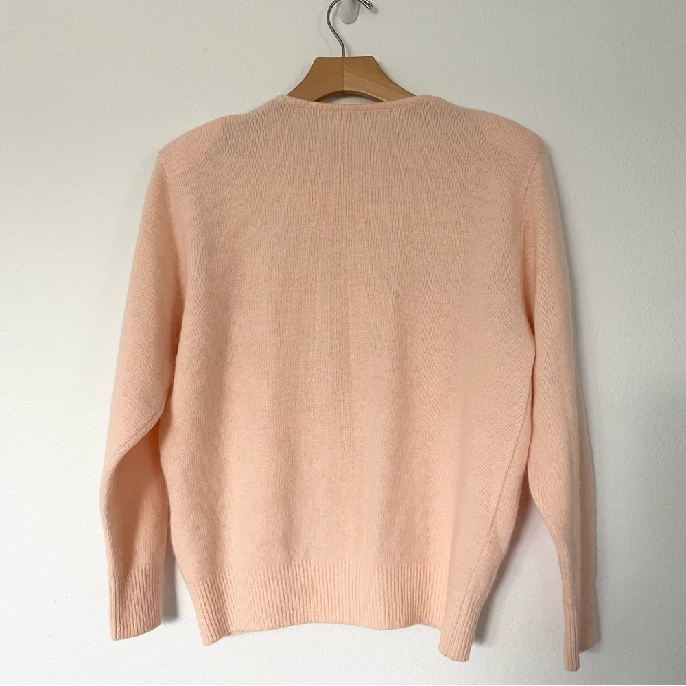 Cottagecore vintage knit sweater pink M - Picture 5 of 8
